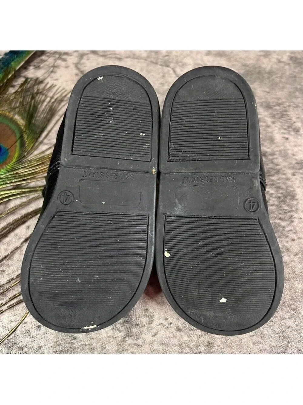 Small Steps Malorie VINTAGE Toddler Girls 4w Faux Leather Mary Janes Black Shoes
